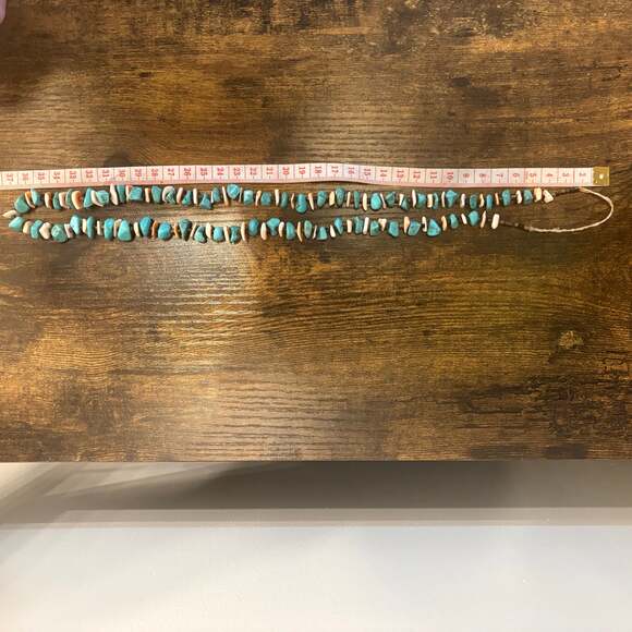 Vintage Santo Domingo Turquoise Spiny Oyster Heishi Bead Necklace 30” - Picture 3 of 3